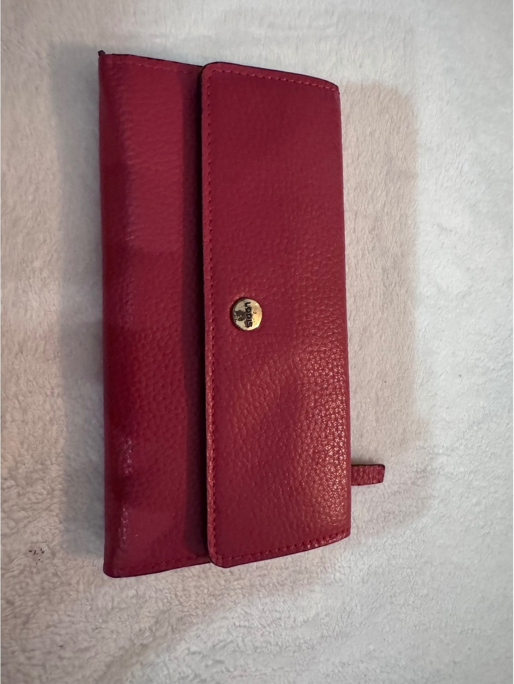 Lodas Pink Leather Snap Wallet